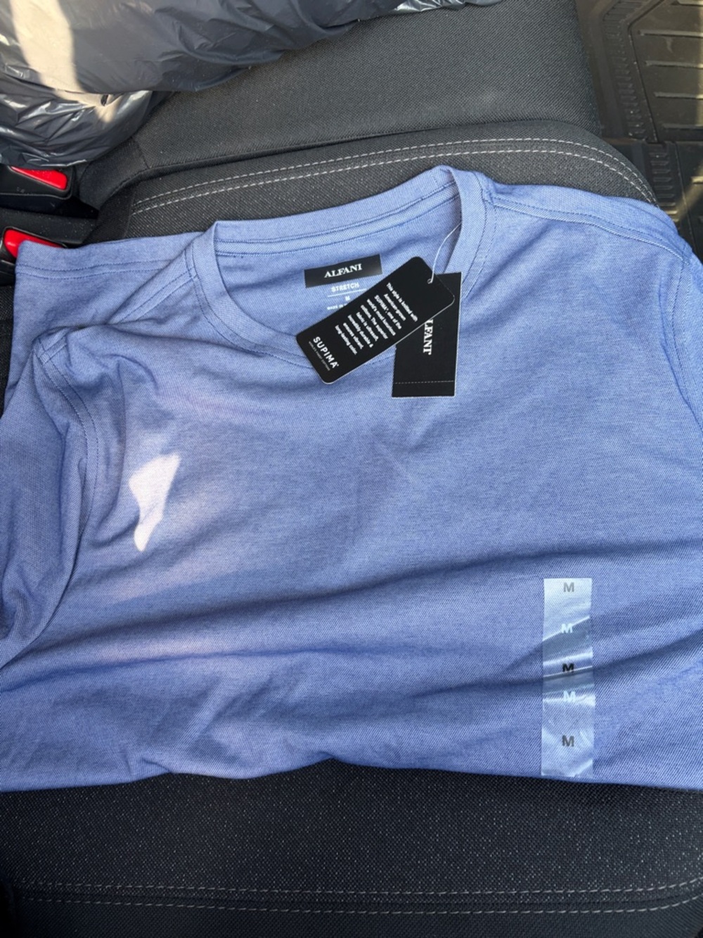 Alfani Men's Light Blue Crew Neck Tee